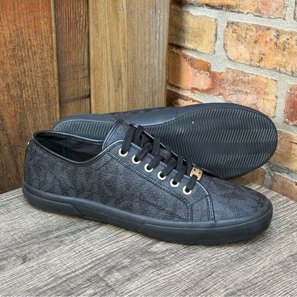 Michael Kors Boerum Sneakers Black MK Monogram Lasered Signature size 11 - Picture 5 of 16